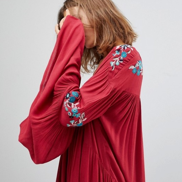 Free People Te Amo Flared Sleeve Mini Dress SOLD - Picture 4 of 7